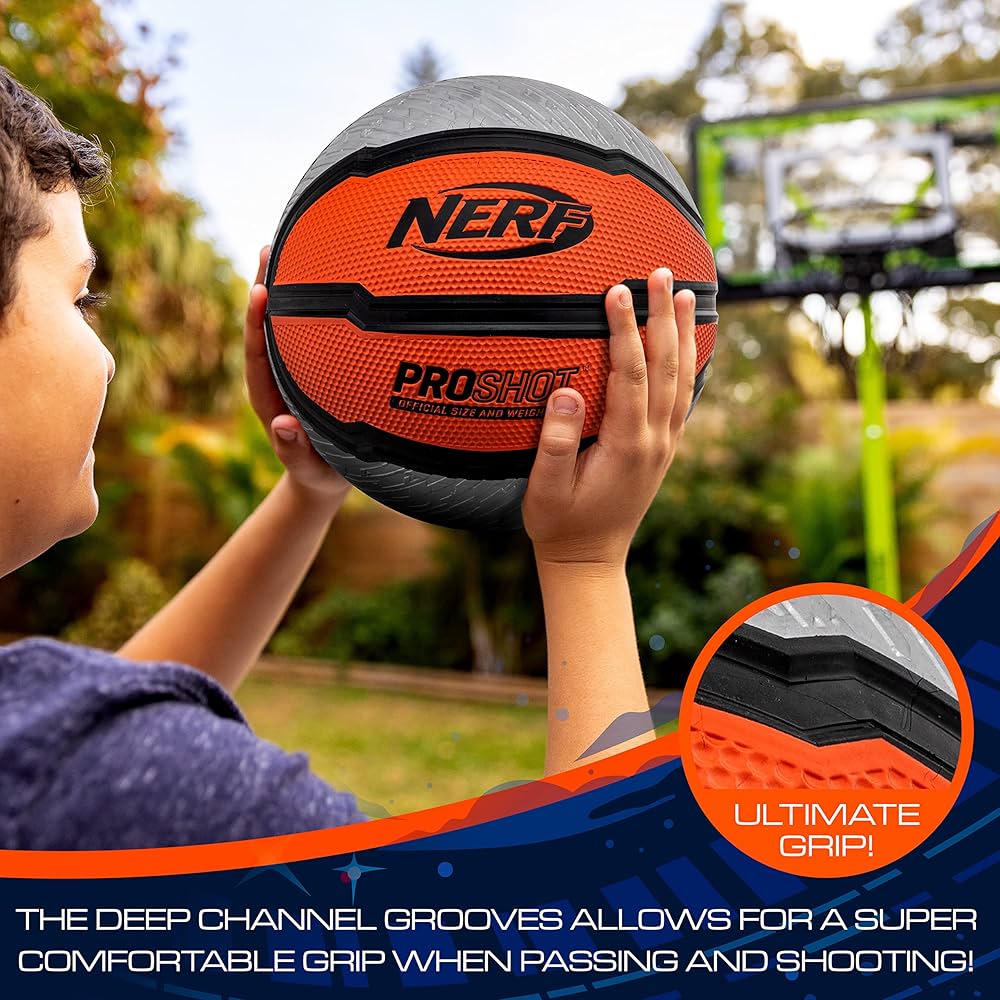 NERF Indoor + Outdoor Basketball - Proshot Official Size 29.5